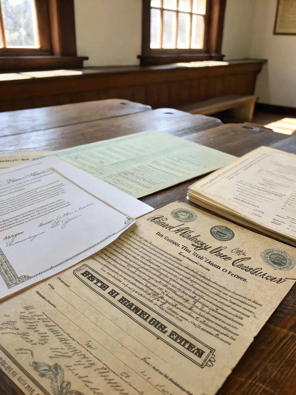 A close-up image of historical documents related to the Holocaust, such as letters, photographs, and official records, symbolizing the primary source analysis module.